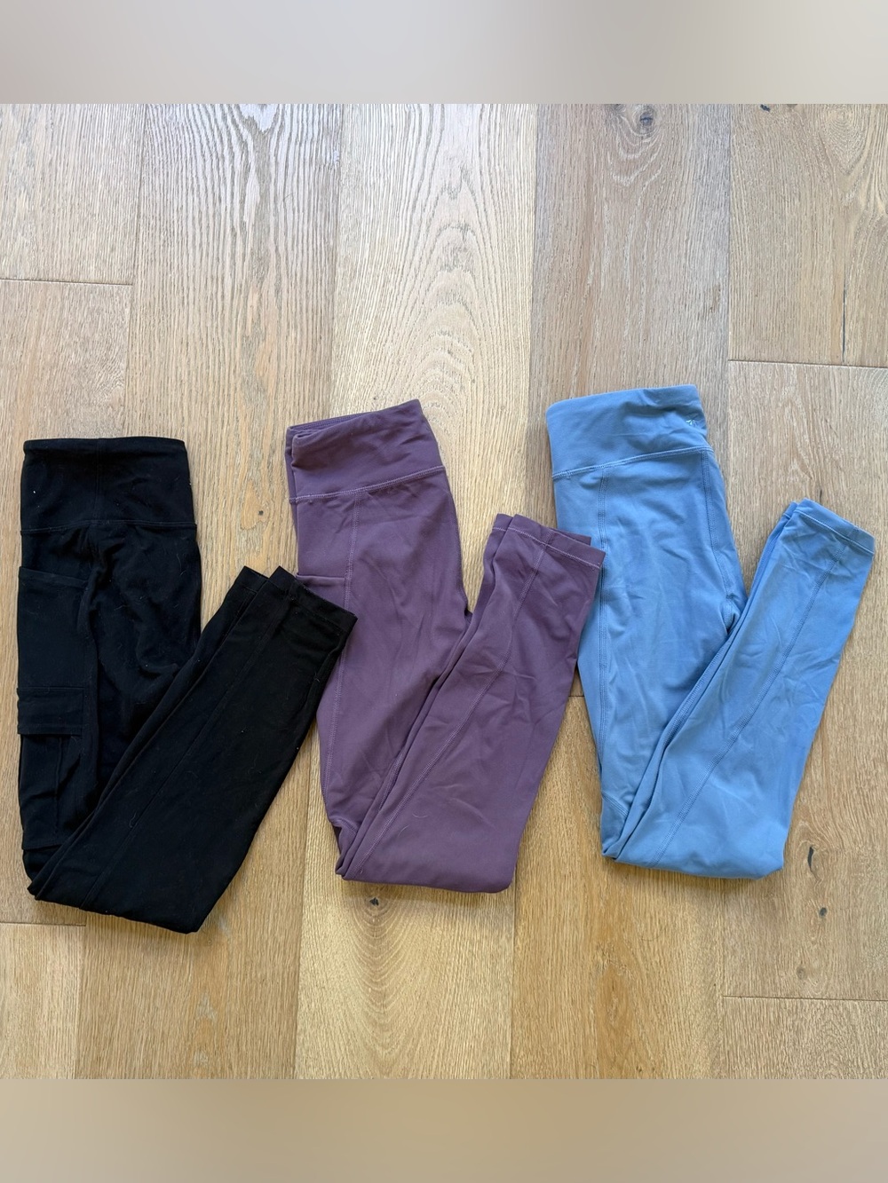 Athleta Girls High Rise “Stash your treasure” Leggings Trio: size 14